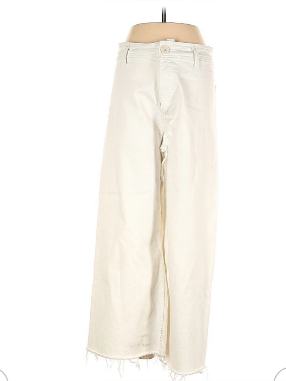 Zara Wide Leg Raw Hem Jeans